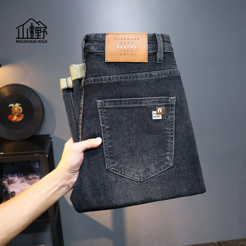 2025【秋冬】主推爆款潮流牛仔裤男秋冬款修身小直筒弹力男士休闲