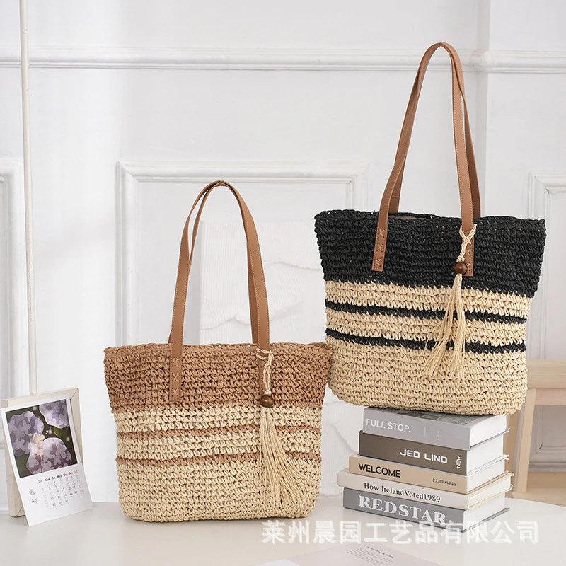 证件袋拉链编织单肩包网红百搭韩版时尚ins休闲小清新草编包包