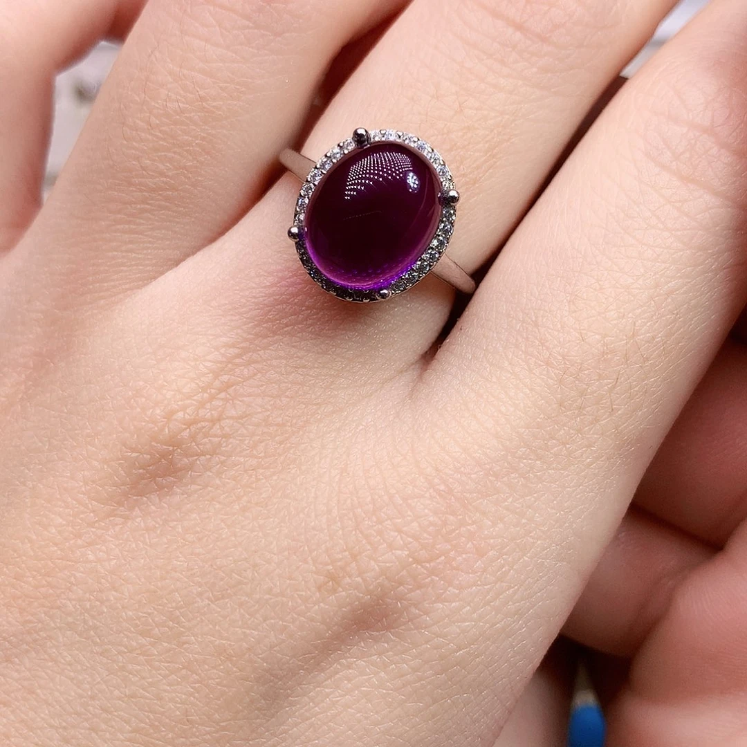 戒指碧玺银S925镶嵌