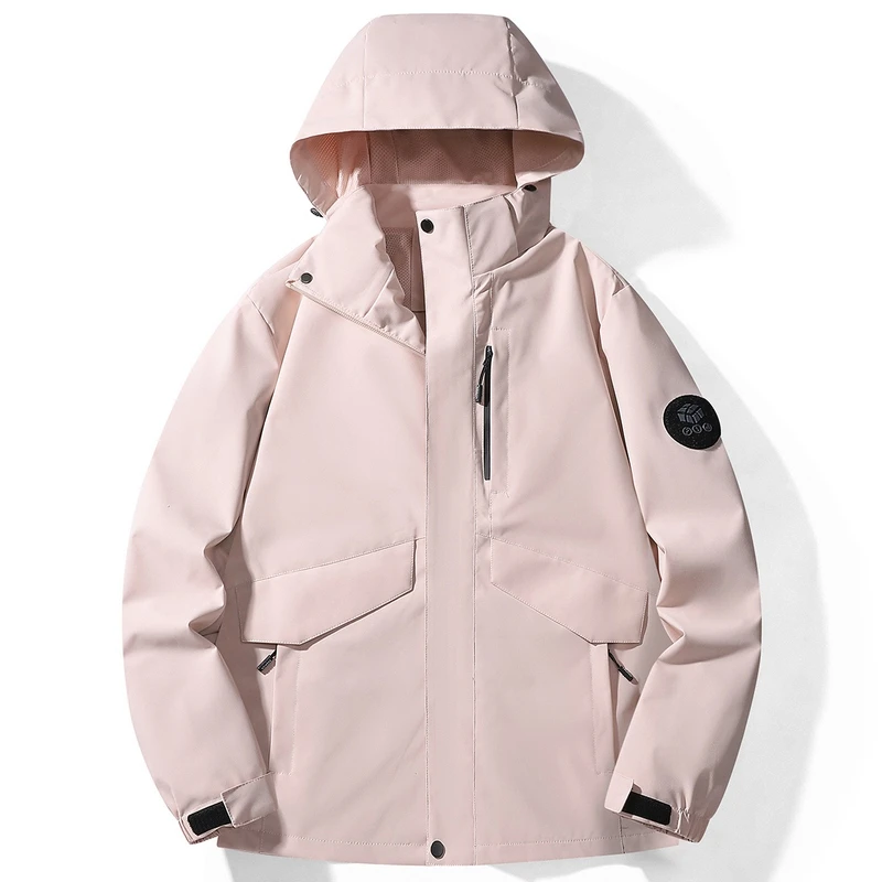 春秋防风可拆卸帽情侣休闲工装户外开衫夹克外套