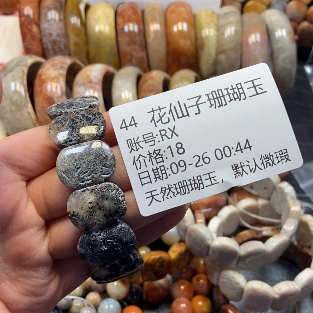 R***X硅化珊瑚（珊瑚玉）未镶嵌珠宝半成品44