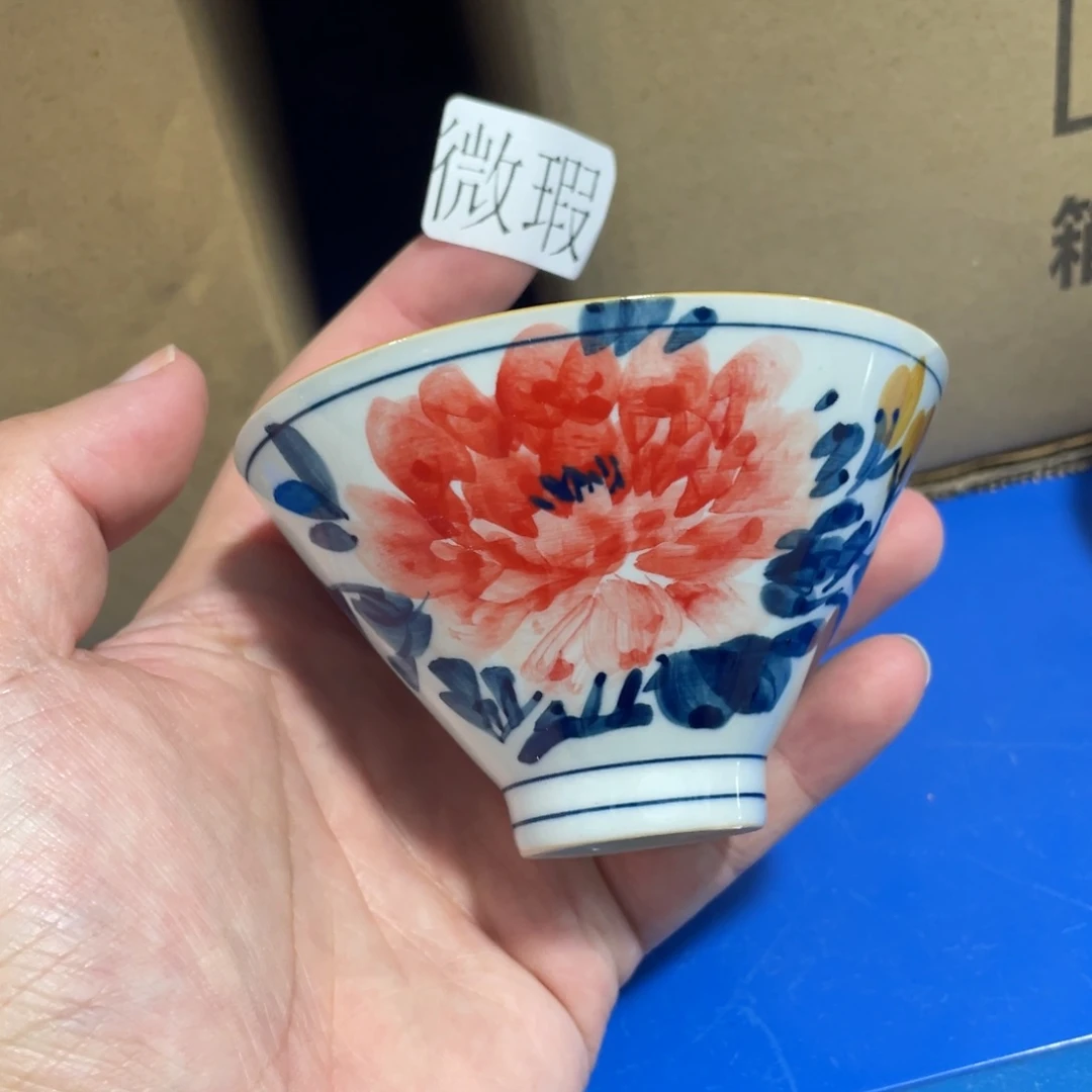 釉下手绘茶具微瑕