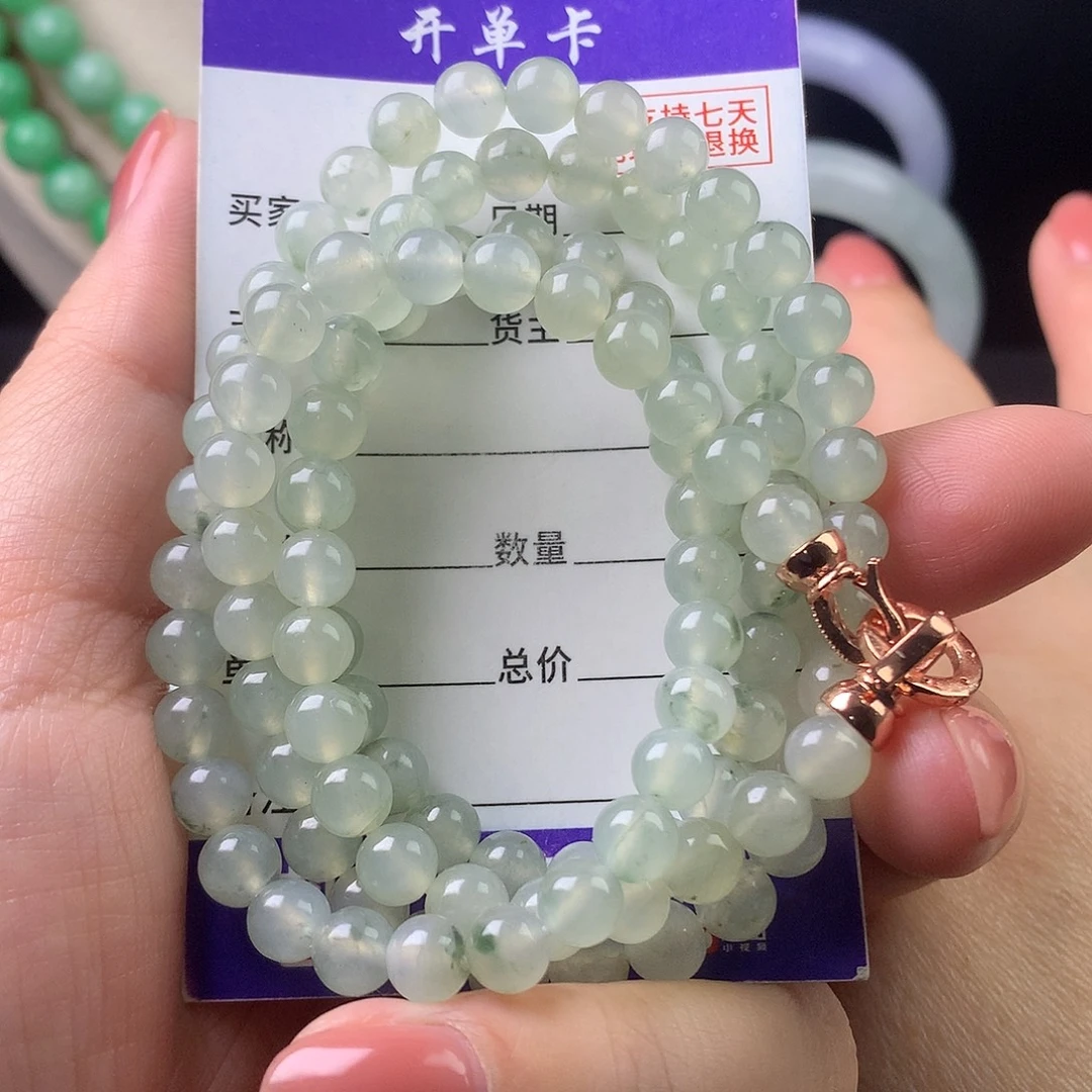翡翠未镶嵌手链卡6.2