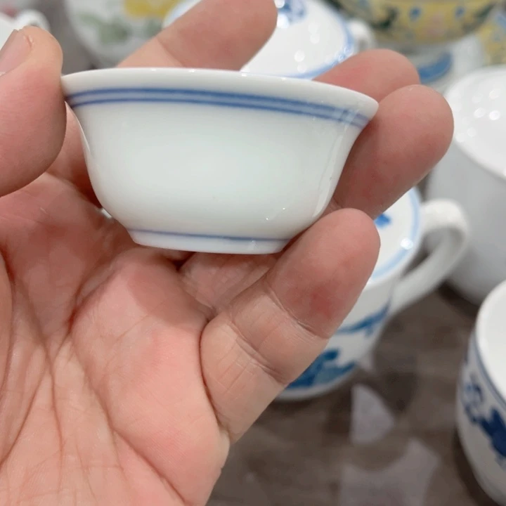 杯釉下五彩的瓷器和瓷器