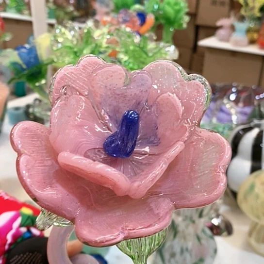 琉璃花瓶高45厘米宽12厘米
