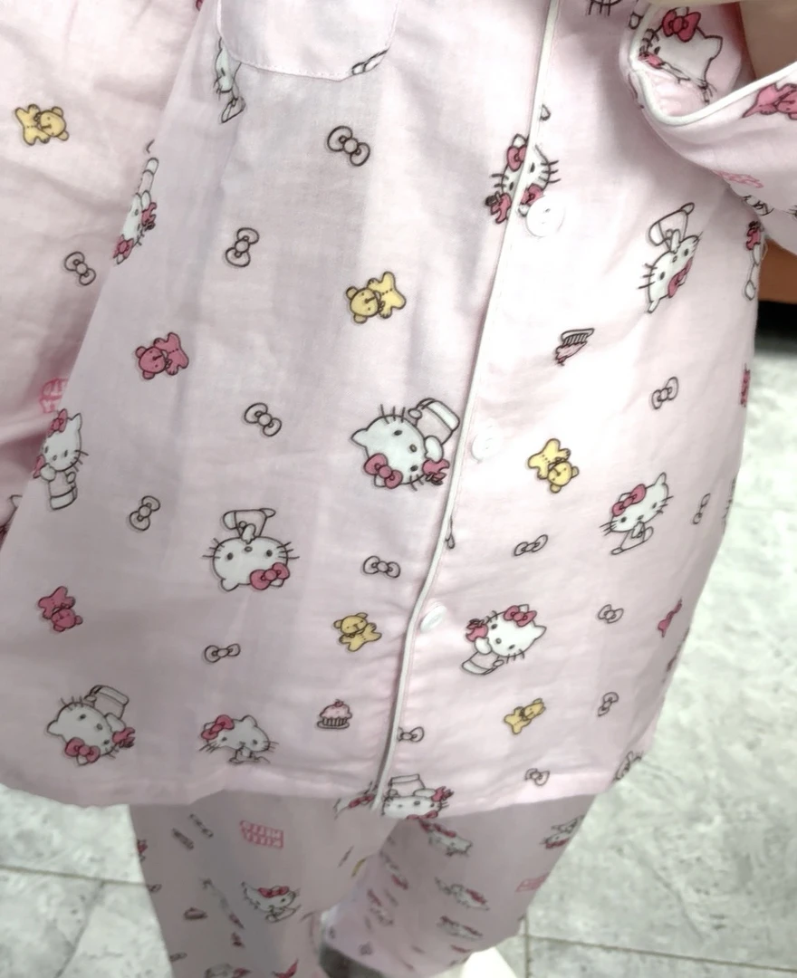 HelloKitty多巴胺纯棉睡衣长袖长裤套装