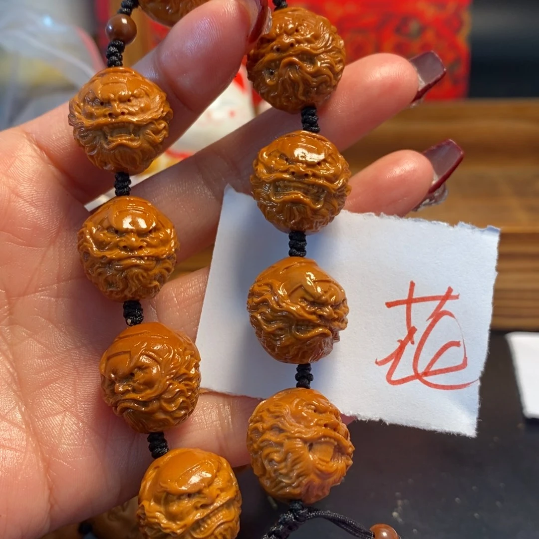 橄榄核手串/手链钟馗头，花