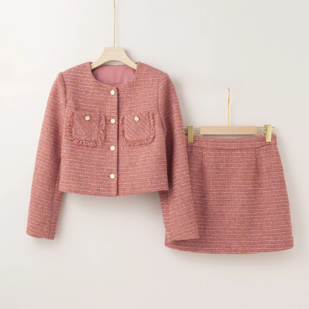 【特价-占单者限购】Q2331 甜美名媛范气质款小香时尚套装 55222