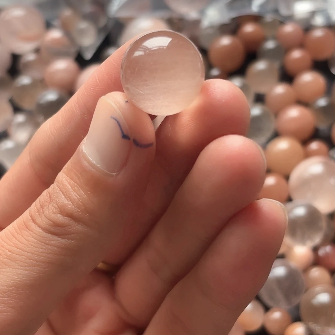****️水晶珠宝半成品未镶嵌定制通孔不退不换