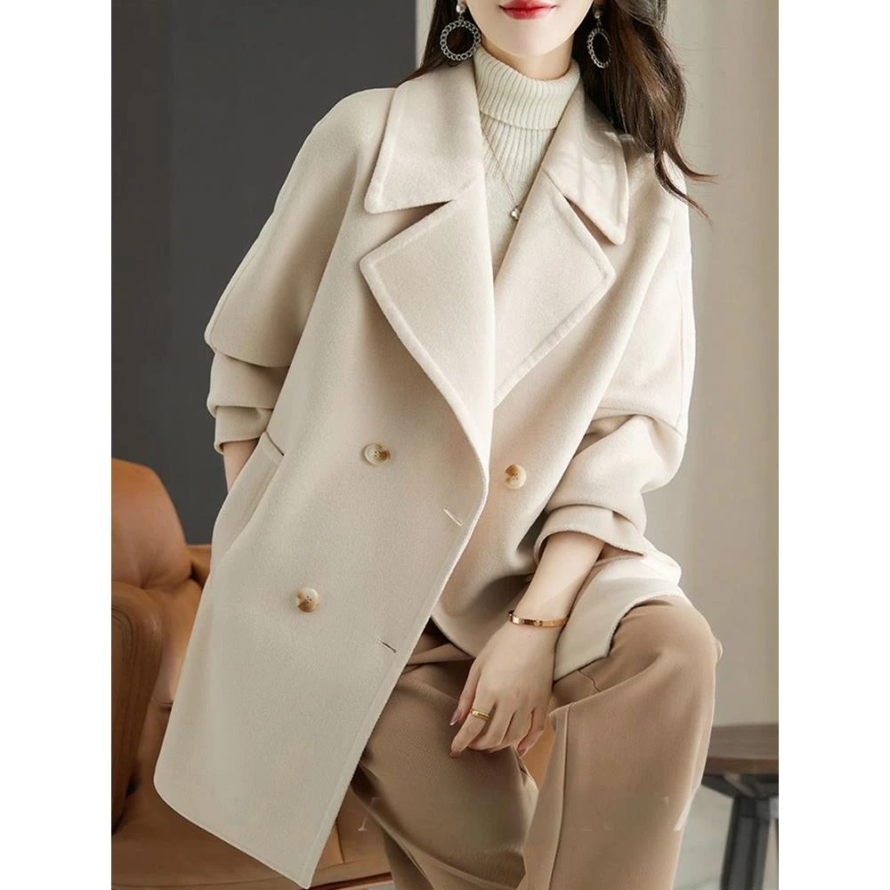 小香风毛呢西装外套女款2025新款名媛气质高级感冬季加厚呢子大衣