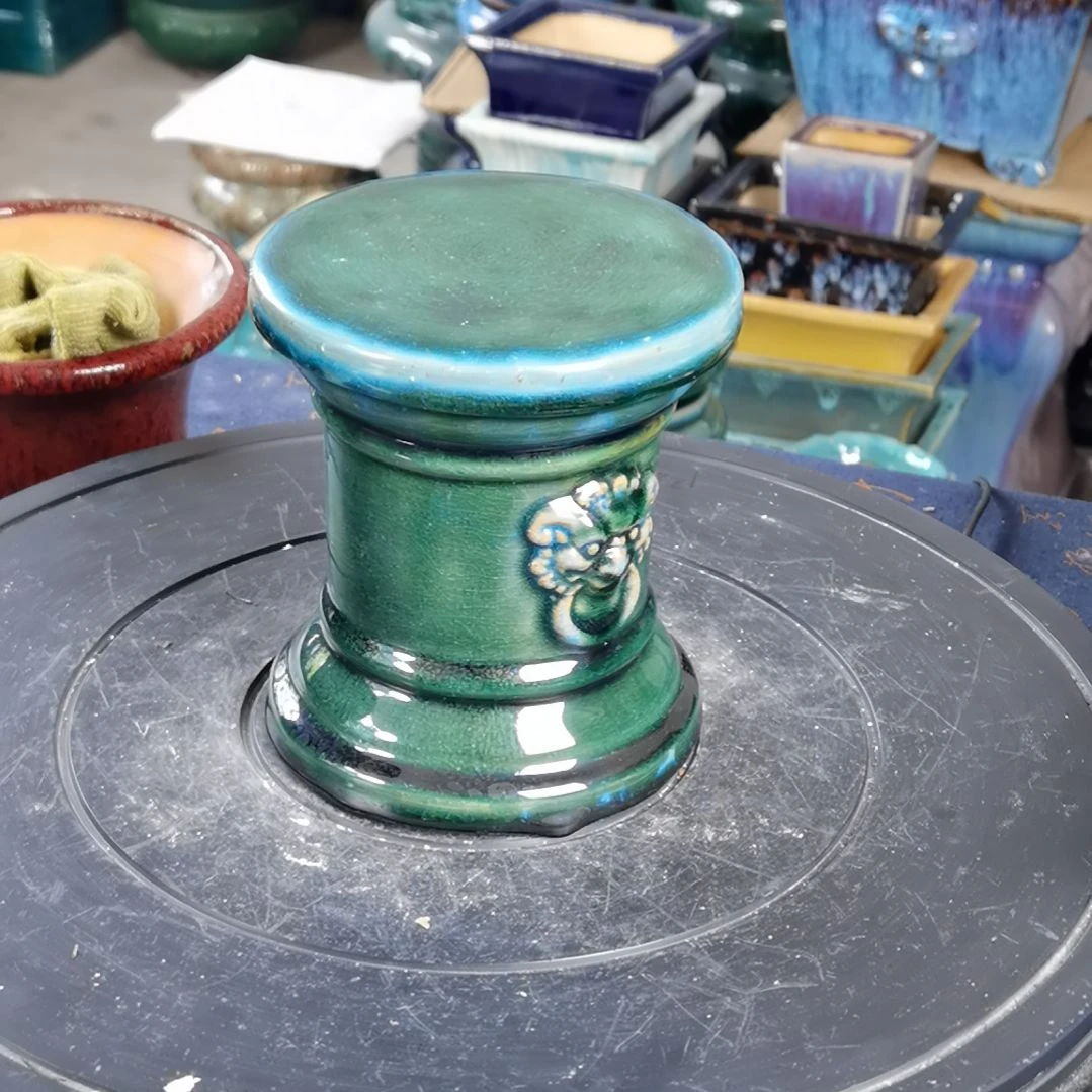 面13高14石湾花盆底座默认微瑕