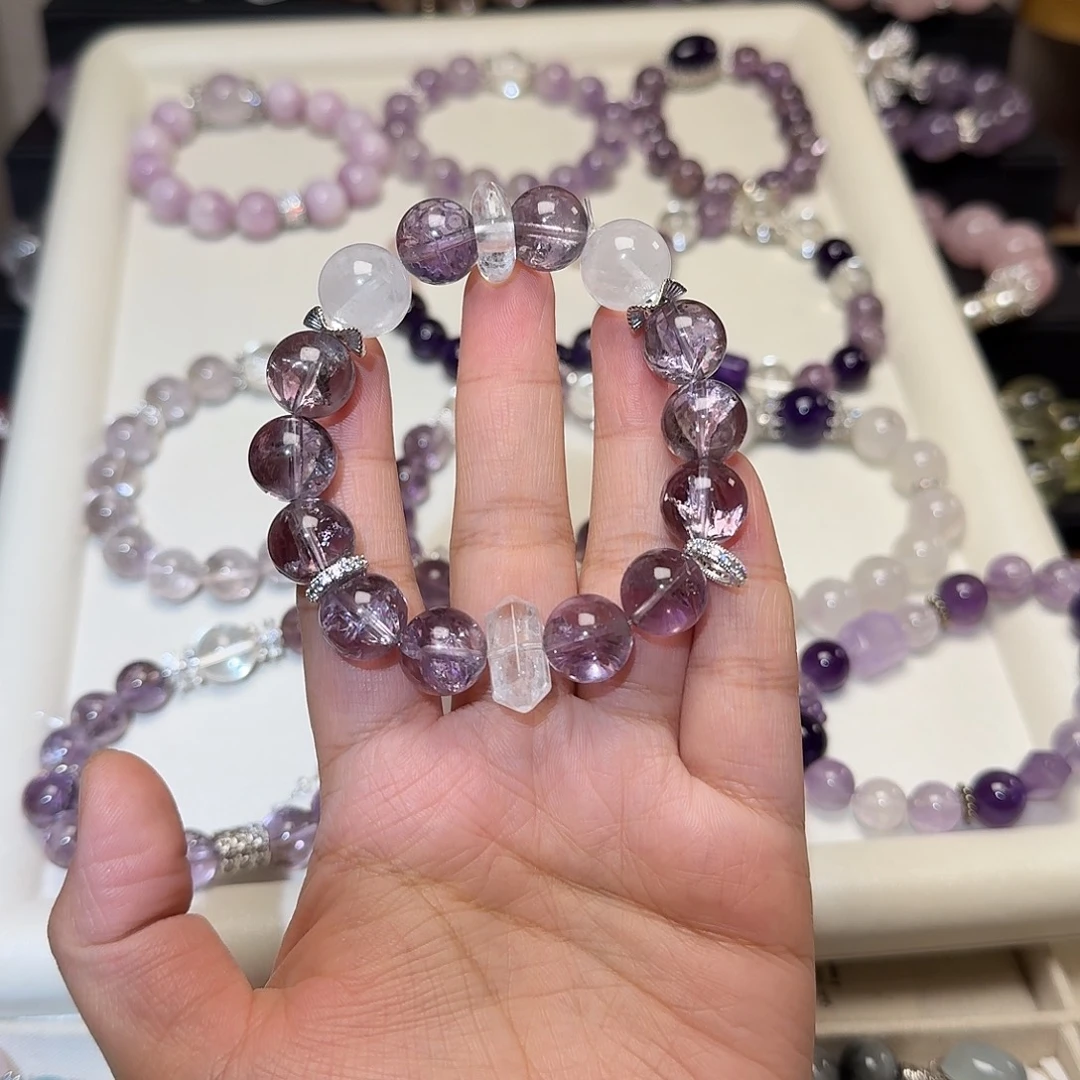 手链14K金镶嵌烟晶