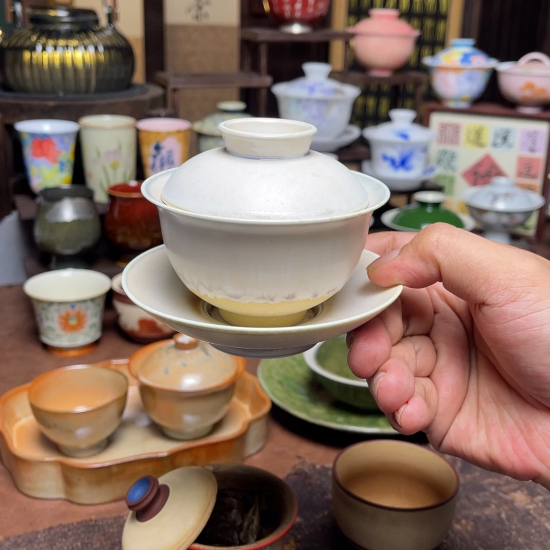 超***泡素铭品瓷釉下彩茶具