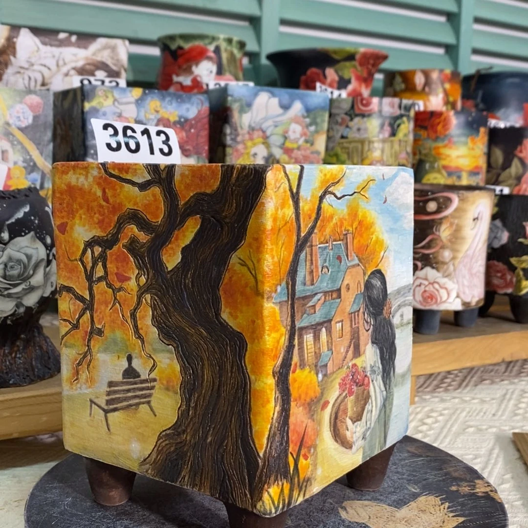 【闪购商品】3613手绘精工盆