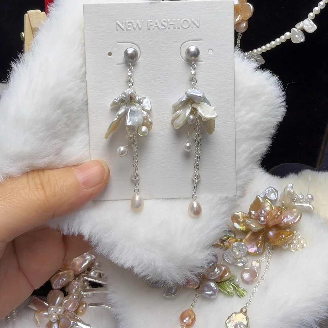 琉璃纯铜合金耳钉