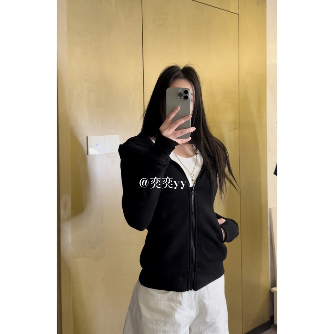 【奕奕专属】修身卫衣外套女春秋款2025新款休闲早春穿搭女装瑜伽