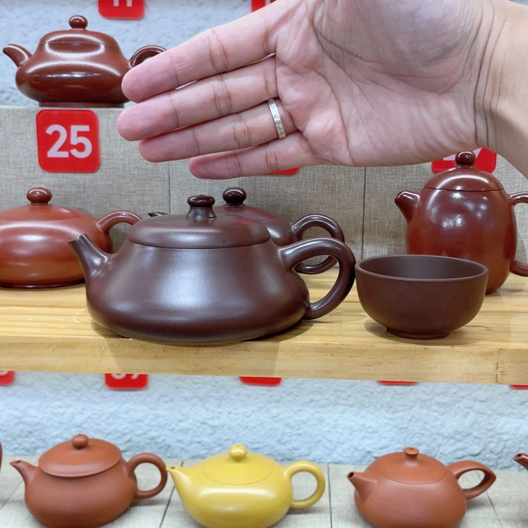 茶壶紫砂寶****行云柱紫泥大杯6个……