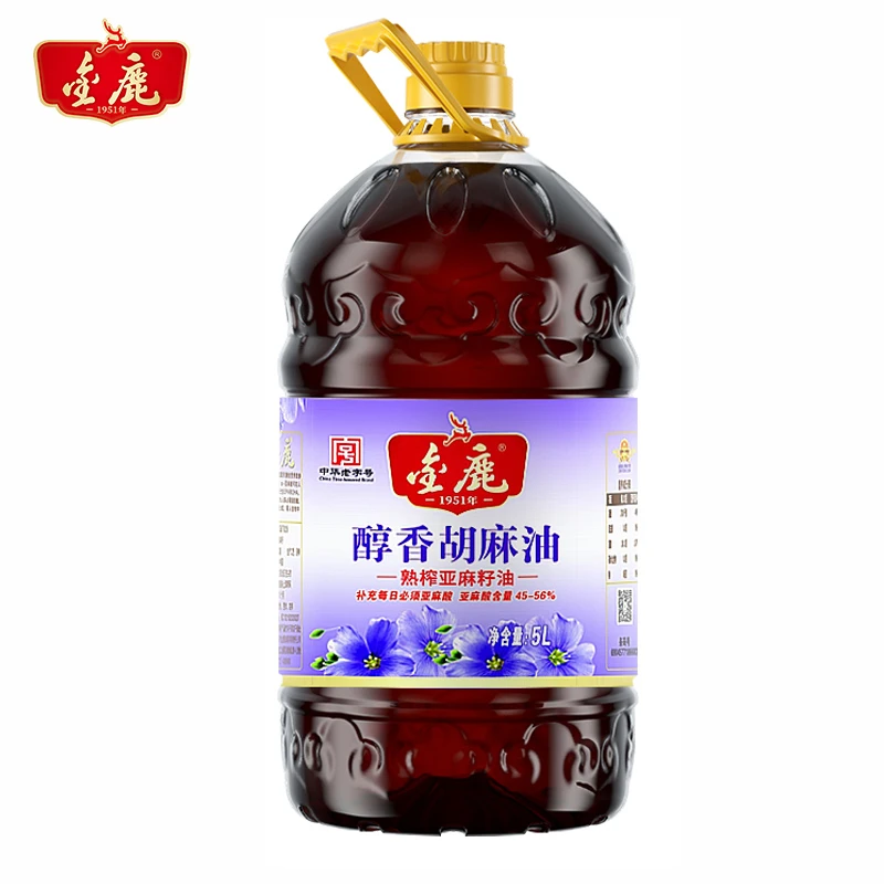 【金鹿】醇香胡麻油熟榨亚麻籽油5L