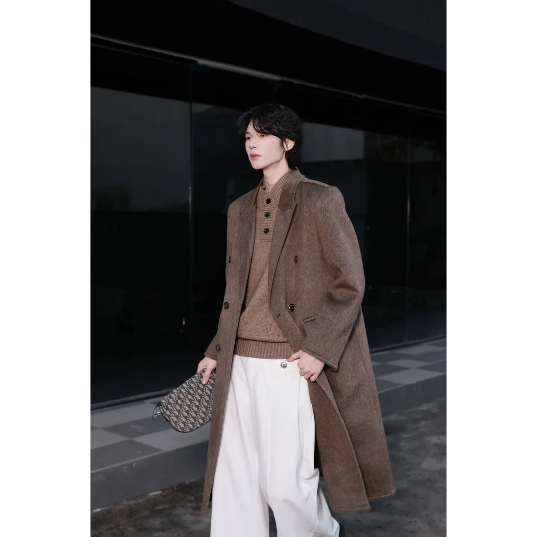 【南的衣橱】100%绵羊毛双面大衣 秋冬氛围感时尚气质韩系男女同款