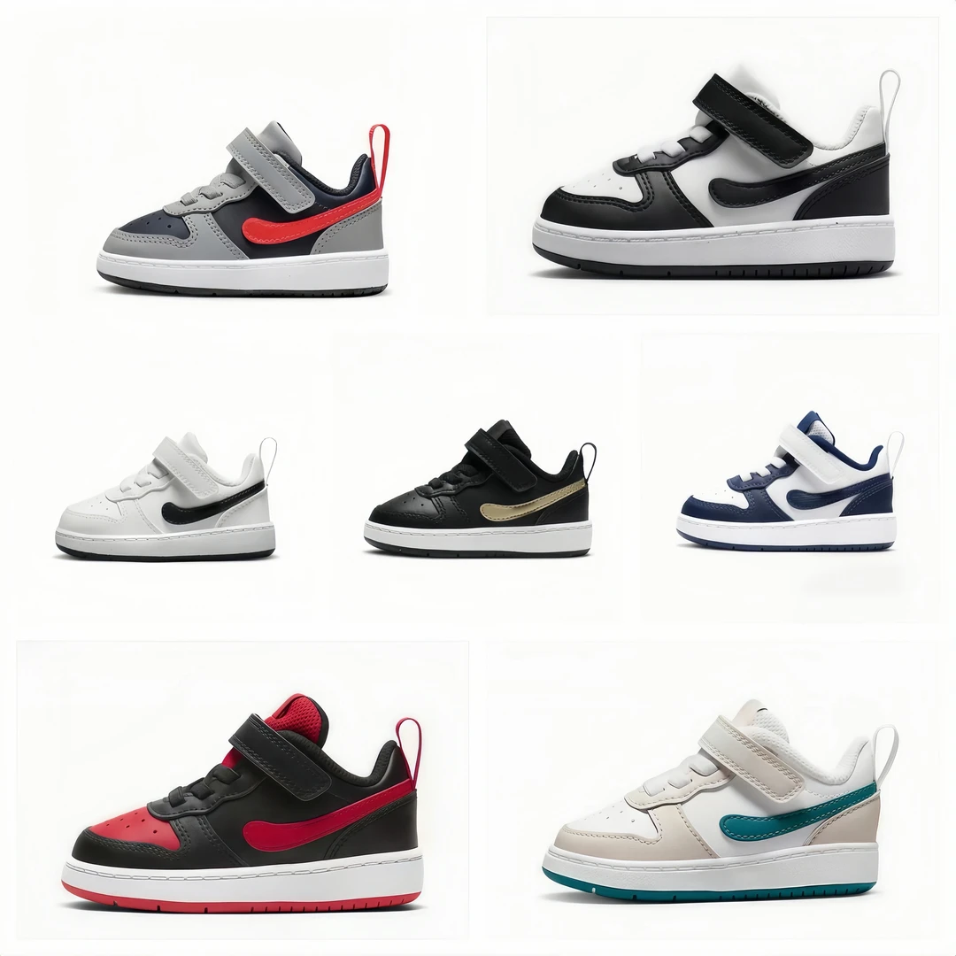 儿童AJ新款男女童板鞋空军一号休闲儿童鞋小白鞋软底透气运动鞋潮