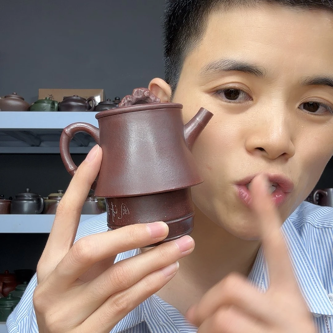 底槽青茶壶民间手艺人全手工制作