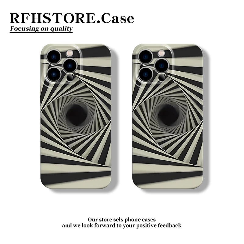 飞虎胜立体视觉漩涡适用苹果16/15pro菲林手机壳华为oppo小米vivo