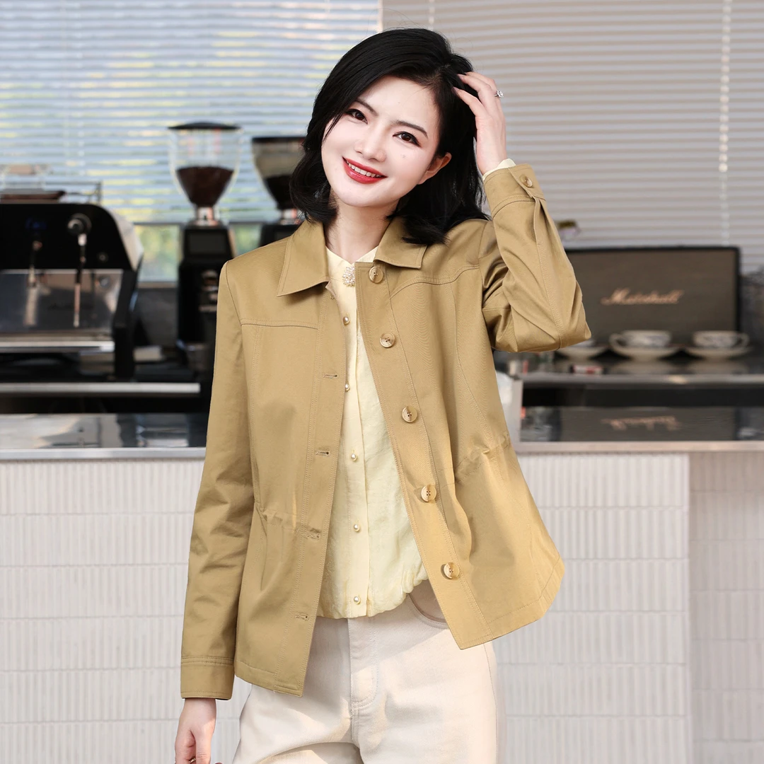 【正肩短款风衣】枫竺阿楠anan简约通勤翻领收腰系带女秋季出游外套