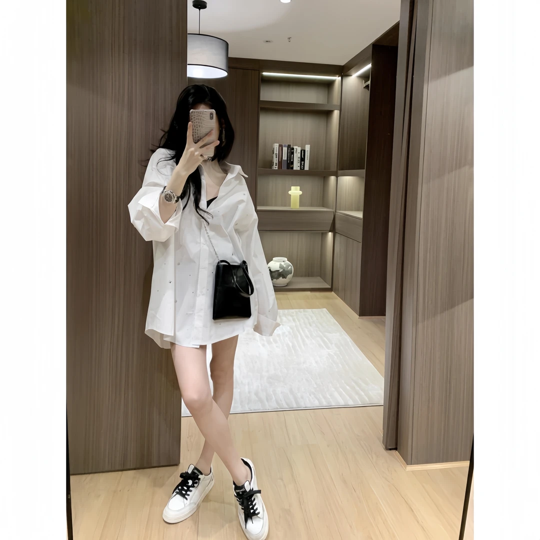 2025早秋新款复古港风时尚百搭上衣气质设计感小众薄款盐系衬衫