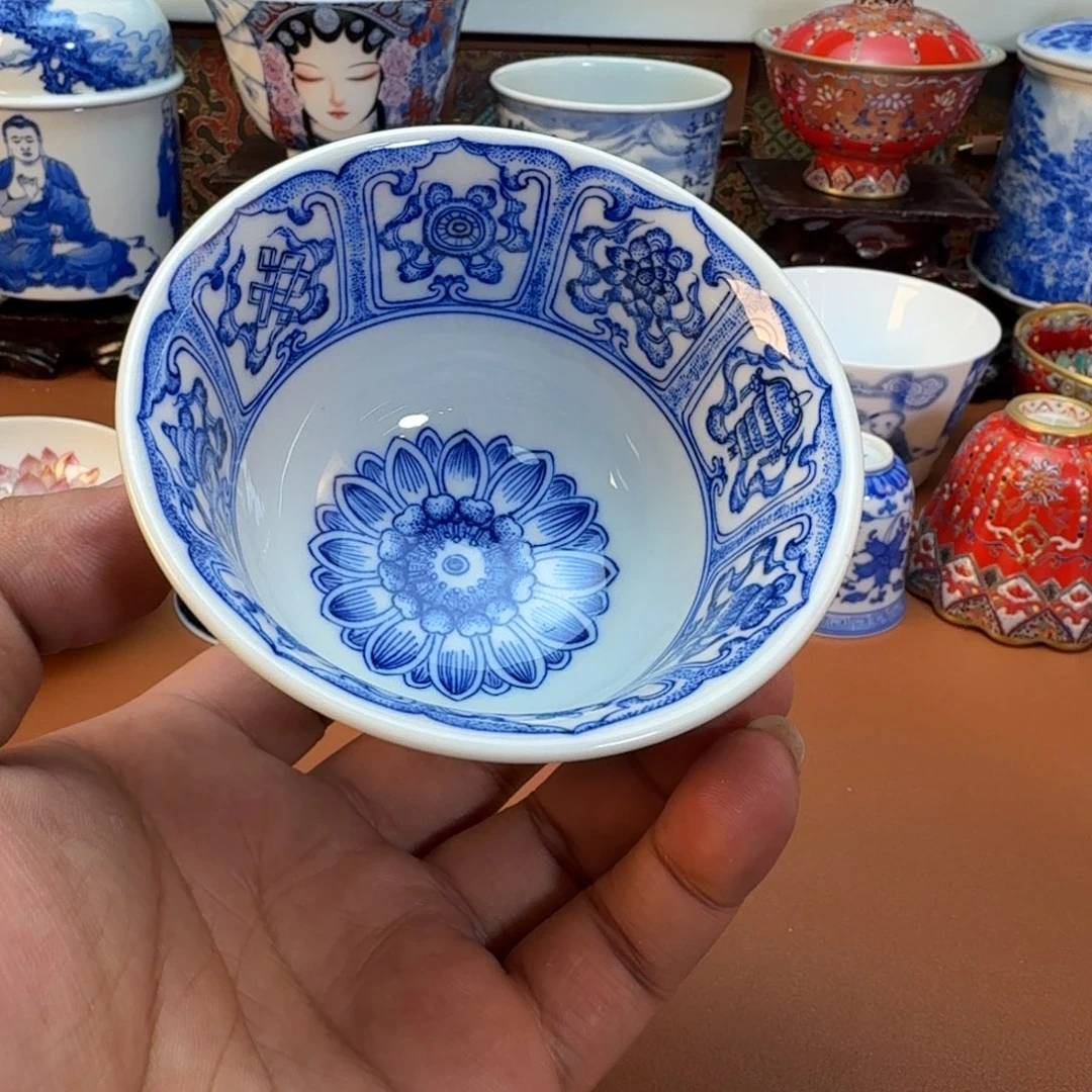春***1杯子景德镇全手工手绘陶瓷