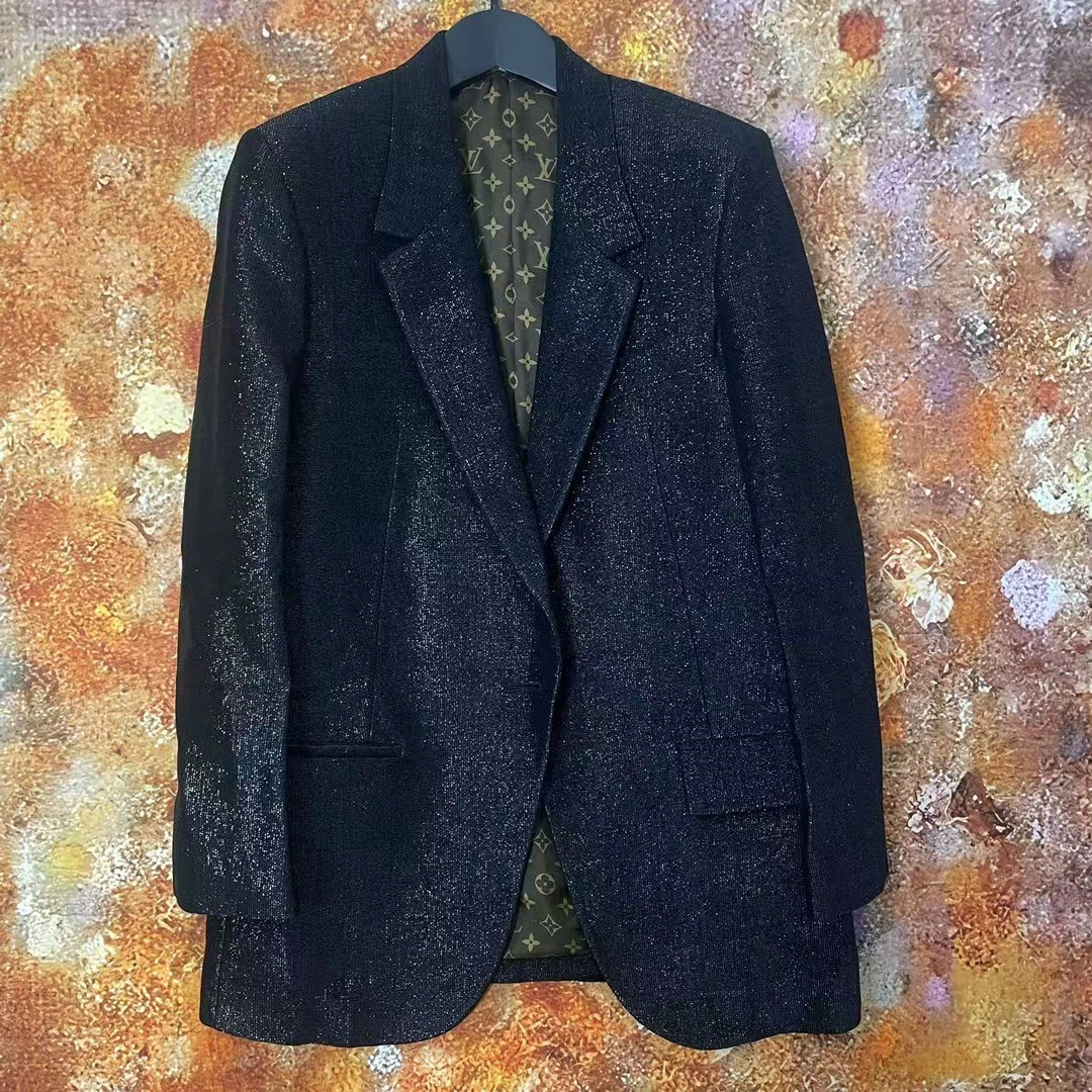 95新 LouisVuitton/路易威登 【毛毛专属】黑色内老花西装外套/lz7