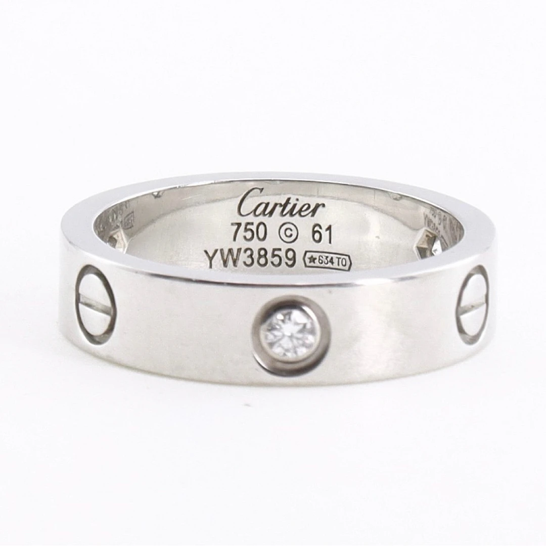 95新 Cartier/卡地亚 捐金沉珠/戒指 61码