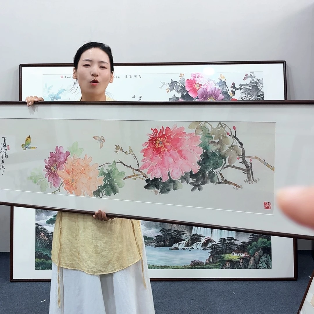 国画手绘作品160×45尺寸
