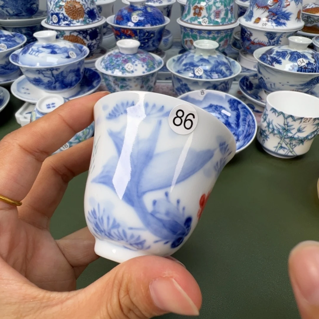 陶瓷景德镇纯手工纯手绘茶具木木86