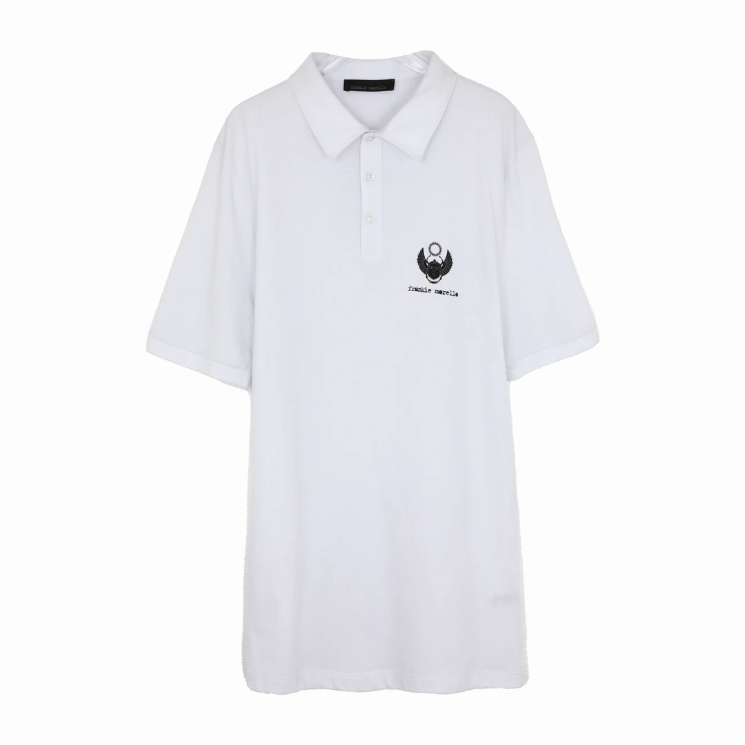 未使用  FRANKIE MORELLO男士纯色短袖休闲T恤POLO衫 FMOP7024PO