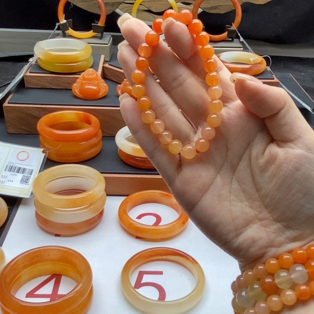 石英质玉（黄龙玉）未镶嵌手链