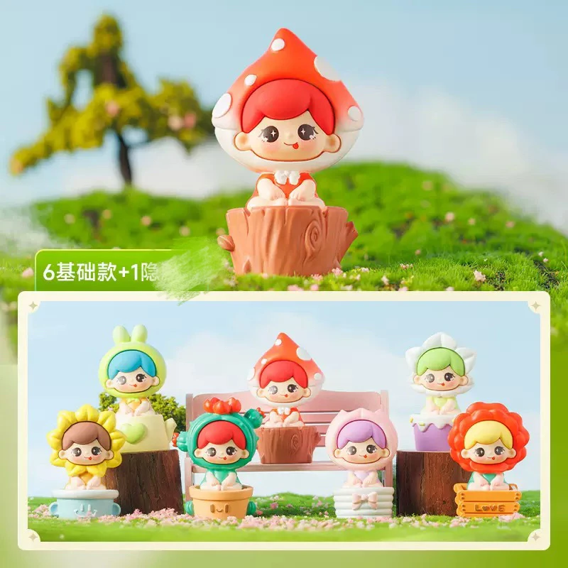 创意潮玩心愿盆栽系列公仔家居车载摆件