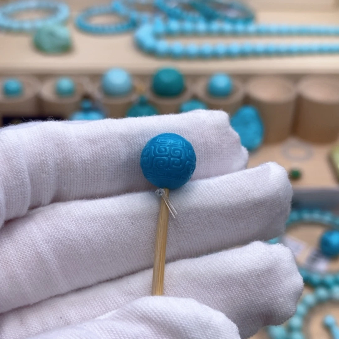 绿松石未镶嵌珠宝奇石10.7mm