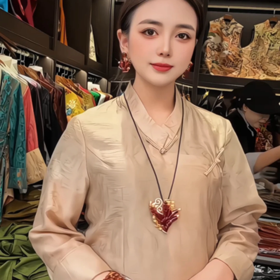 新品中长款衬衣藏服