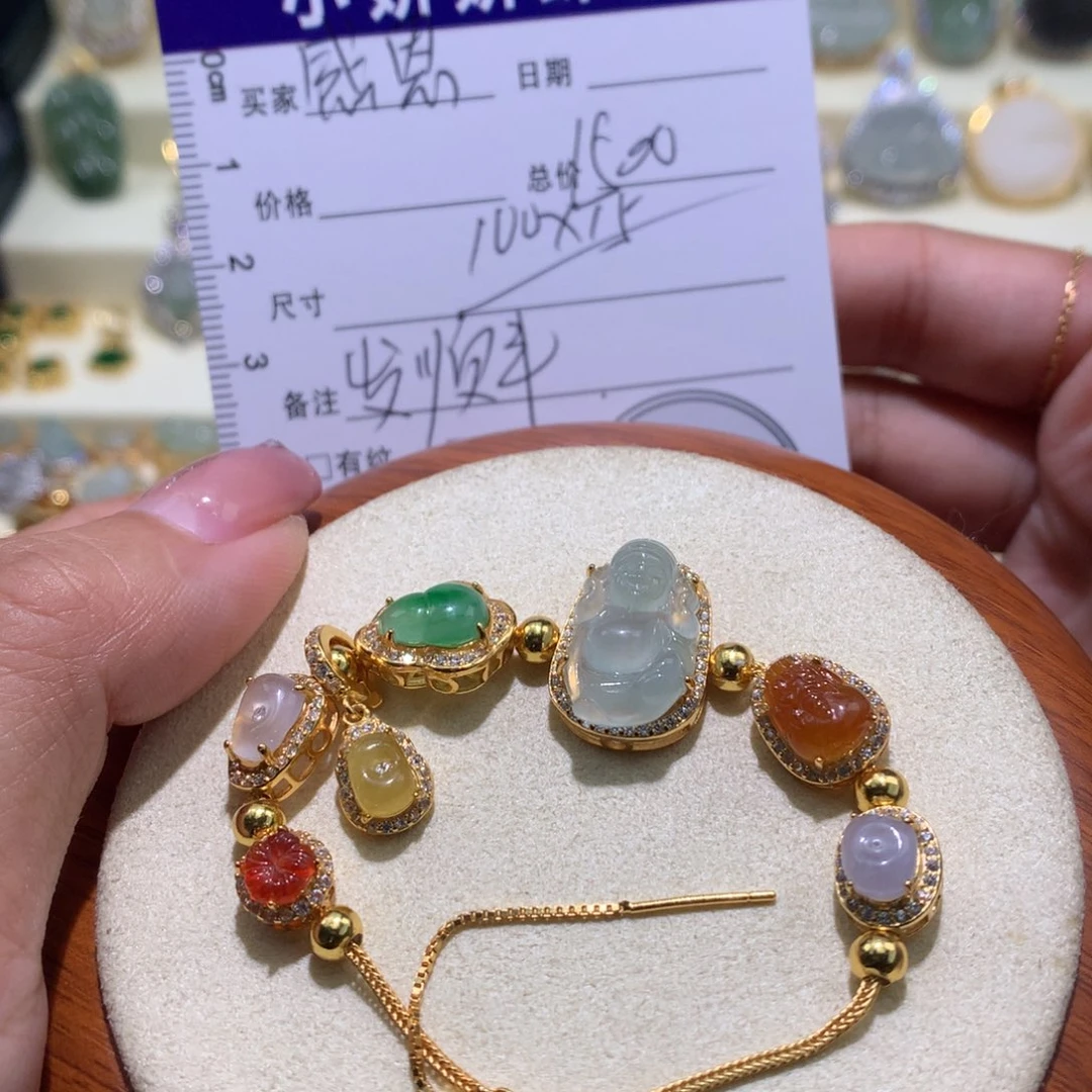 感****翡翠银S925镶嵌颈饰总1500