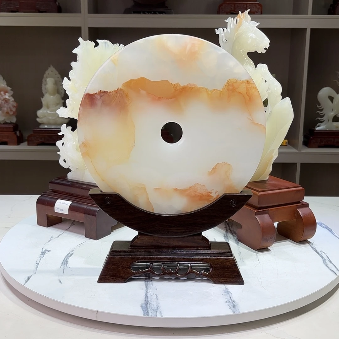 玉30公分红花冰平安扣