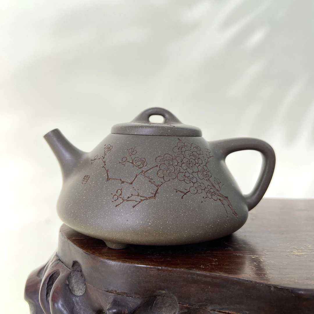 宜兴手工紫砂陶 （万旭霞）170cc茶壶GS4208-48