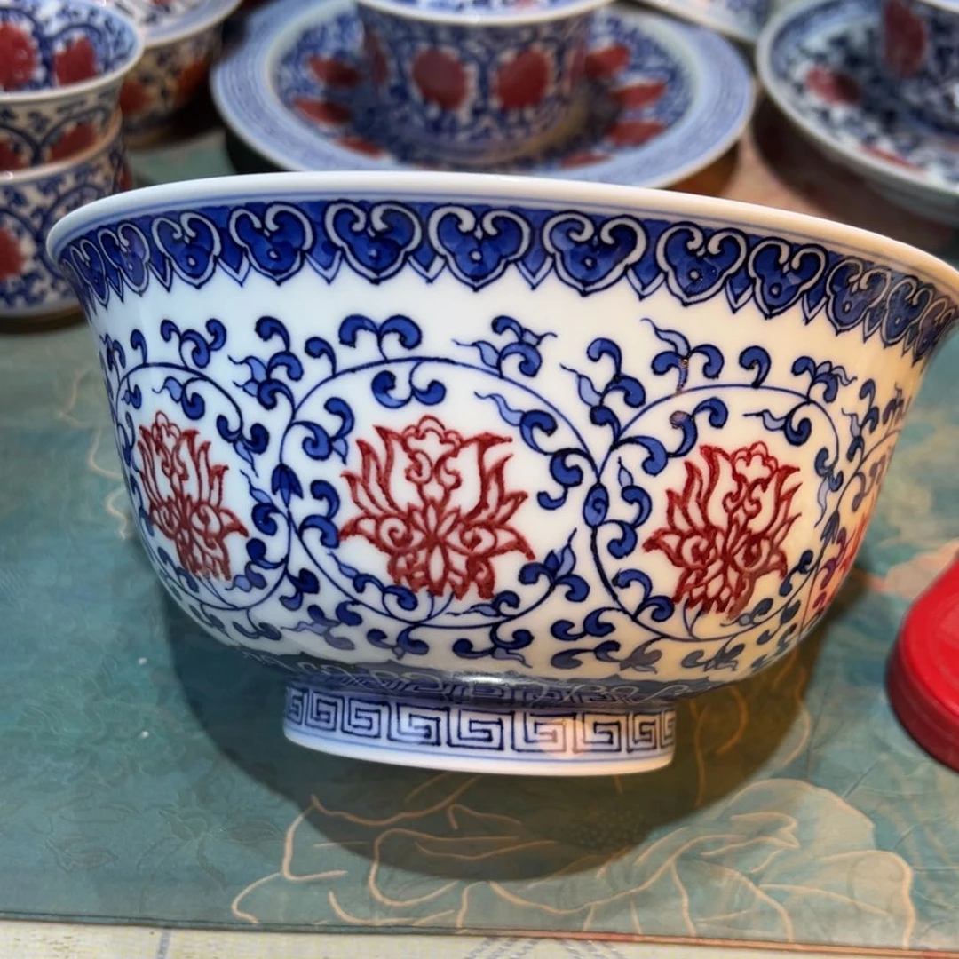 杯青花釉里红原矿