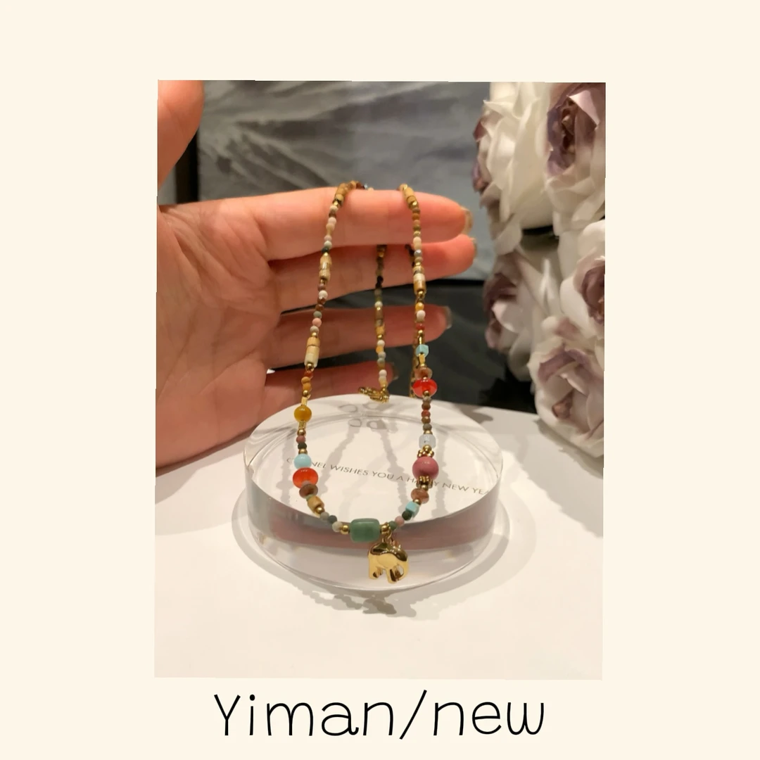 铜合金吊坠 复古风小象吊坠项链MZ3658