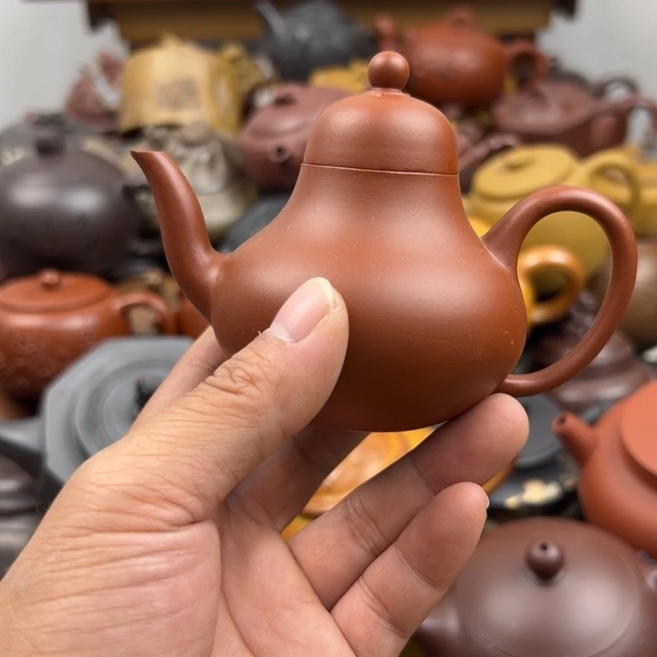 茶壶紫砂没我底章晃盖