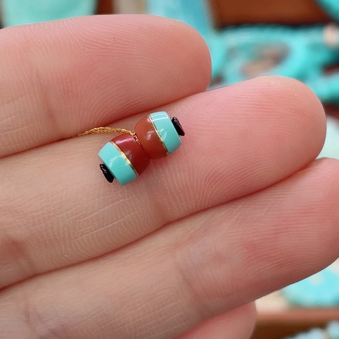 未镶嵌绿松石珠宝半成品