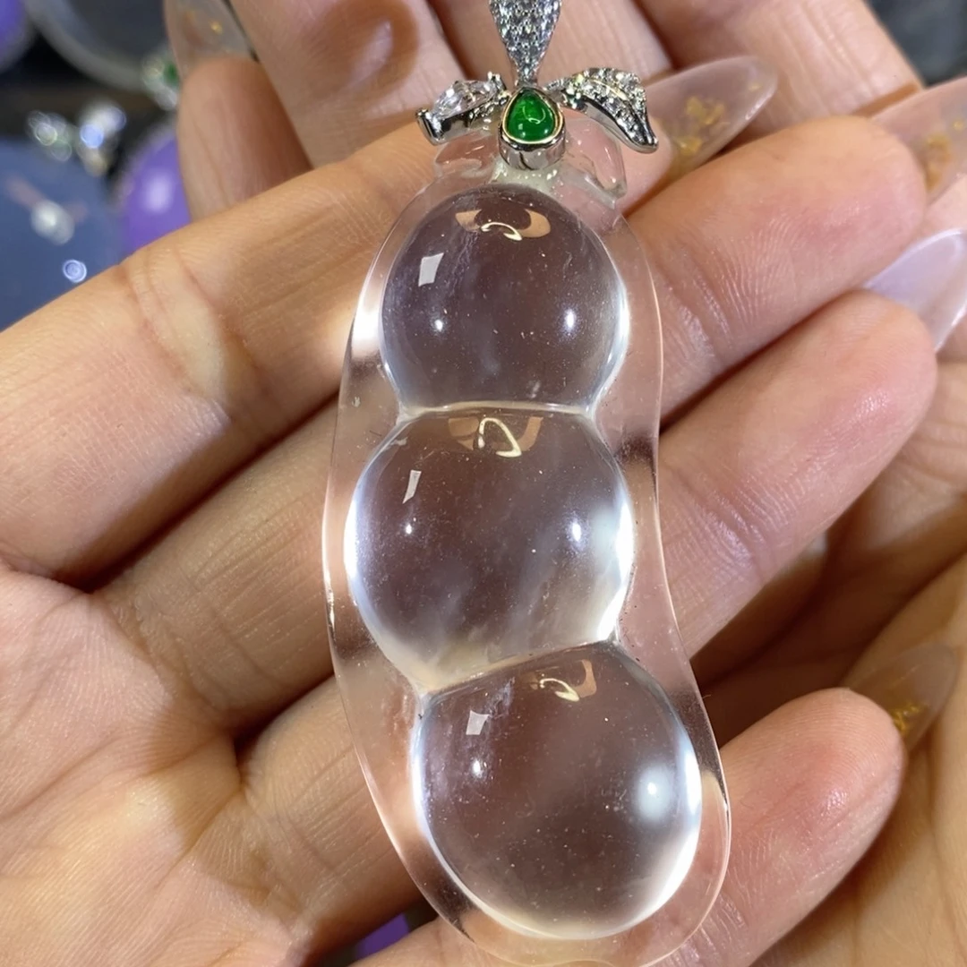 石英质玉银S925镶嵌颈饰