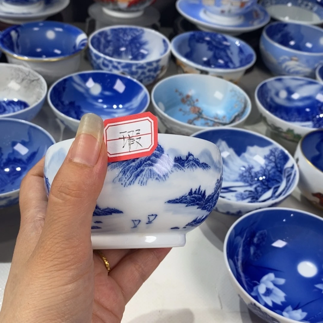 匠*青花山水主人杯杯