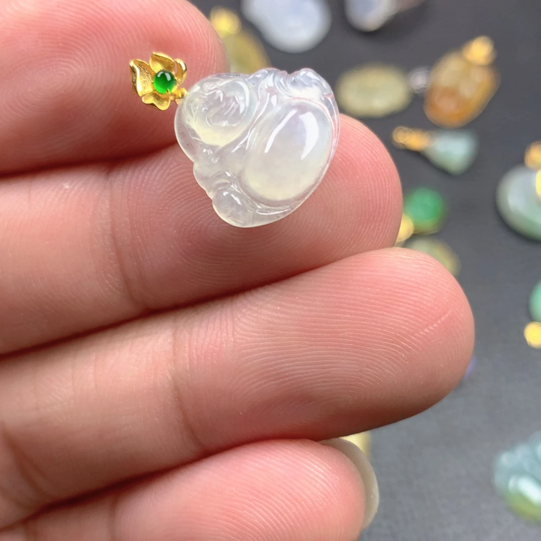 【闪购商品】颈饰18K金镶嵌翡翠翡翠