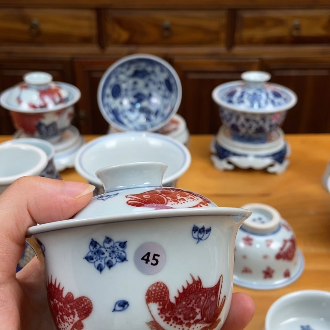 手绘茶具现代制品