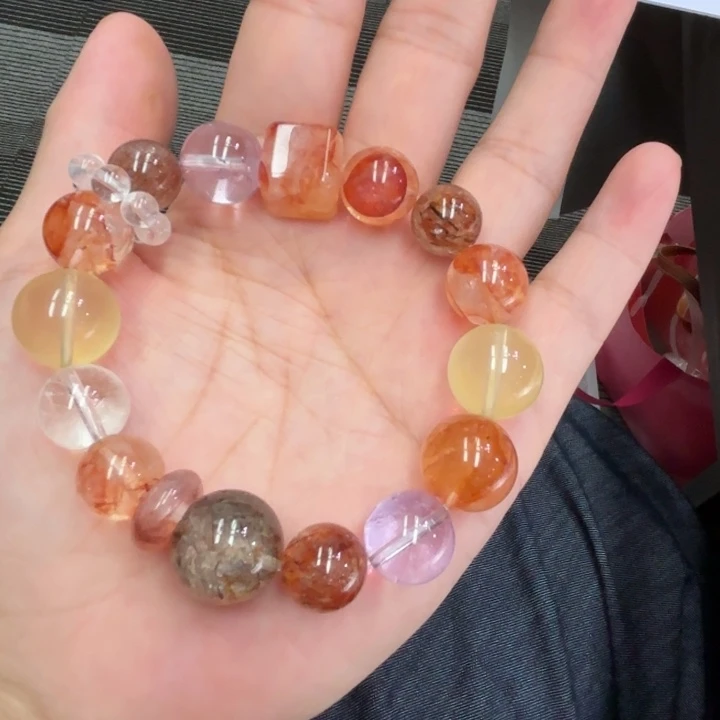 未镶嵌手链水晶红浇花